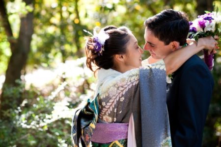 Japanese bride and groom at Hidden Villa
